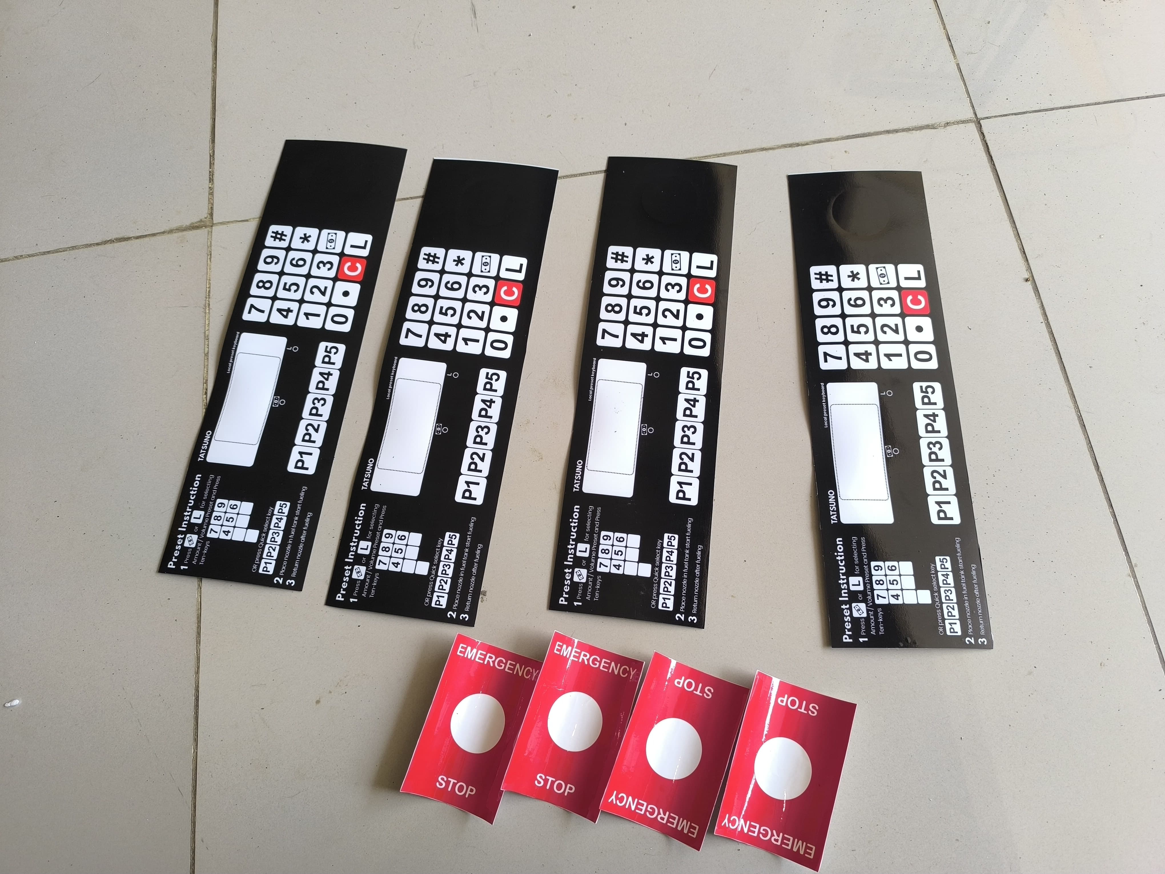 Stiker keypad tatsuno